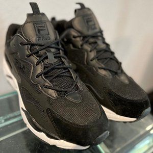 FILA Ray Tracer Men's Sneakers - Black White- Size 10
